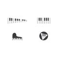 Piano logo icon vector