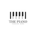 Piano logo template vector icon illustration