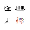 Piano Logo Template vector symbol