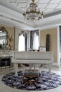 The piano in the luxury in the living room