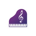Piano melody icon vector. Piano symbol. . piano symbol logo vector illustration