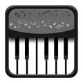 Piano music icon Royalty Free Stock Photo