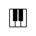 Piano - music icon vector design template Royalty Free Stock Photo