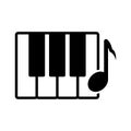 Piano - music icon vector design template Royalty Free Stock Photo