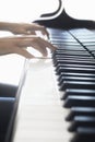 Piano pianist hands playing Royalty Free Stock Photo