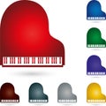 Piano, music and piano logo Royalty Free Stock Photo