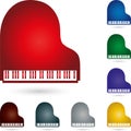 Piano, music and piano logo