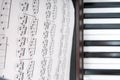 Piano music sheets Royalty Free Stock Photo