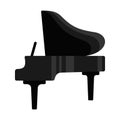 Piano musical instrument vector illustration. Grand piano music instrument.