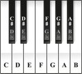 Piano Octave Keys Notes Named