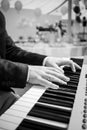 Piano player finger keys pianist artist keyboard music Royalty Free Stock Photo