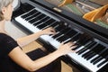 Piano player pianist playing Royalty Free Stock Photo