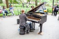 Piano player in Washington Square Park New York Royalty Free Stock Photo