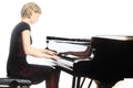 Piano pianist player with grand piano Royalty Free Stock Photo