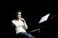 Piano Pop Zade Dirani address audience at Bahrain