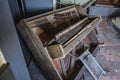 Piano in Pripyat city, Chernobyl Zone, Ukraine