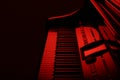 Piano in red