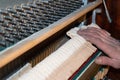 Piano repair - work in progress by a craftsman
