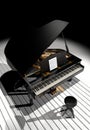 Piano on scene Royalty Free Stock Photo