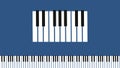 Piano seamless pattern. White and black keys of pianos, synthesizer or accordion. Music sound and symphony icon, musical