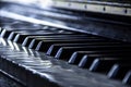 Piano, selective focus, nostalgic effects, neutral colour Royalty Free Stock Photo