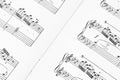 Piano sheet music fragment classical music Royalty Free Stock Photo