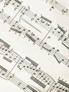 Piano sheet music fragment classical music Royalty Free Stock Photo