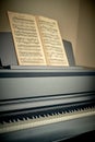 Piano sheet music fragment classical music Royalty Free Stock Photo