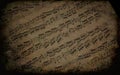 Piano sheet music fragment classical music Royalty Free Stock Photo