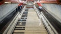 Piano stairs and escalators in the Mexico City subway