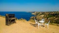 The piano stands on the Black Sea coast in Crimea.