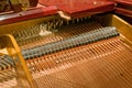 Piano strings and hammers