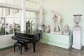 Piano in stylish interior.
