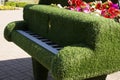 piano from topiary grass in the city center, Vitebsk