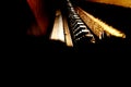 Piano tuning - piano from inside Royalty Free Stock Photo