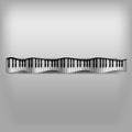 Piano Wave Keyboard Royalty Free Stock Photo