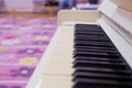 Piano white piano keys music play piano keyboard notes jazz Blues classical music . Black and white on the piano