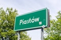 Entrance street sign of Piastow Royalty Free Stock Photo
