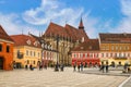 Piata Sfatului and the Black Church in Brasov Romania Royalty Free Stock Photo