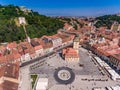 Piata Sfatului Brasov Romania aerial view