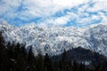 Piatra Craiului Mountain Range in winter Royalty Free Stock Photo