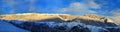 Panoramic view Piatra Craiului Mountain,Romania Royalty Free Stock Photo