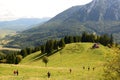 Hiking in Piatra Craiului National Park. Zarnesti. Southern Carpathians. Romania Royalty Free Stock Photo