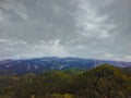 Piatra Craiului Mountains  - view from Panorama Piatra Craiului Royalty Free Stock Photo