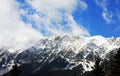 Piatra Craiului ridge in winter Royalty Free Stock Photo