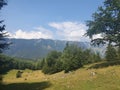 Piatra Craiului view Romanian Mountains Royalty Free Stock Photo