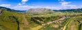 Piatra Secuiului Rimetea and Costesti Village in Apuseni Mountains (Trascau) Romania. Panoramic view.