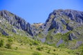 Piatra Secuiului Szekelyko Mountain detail in the Romanian Carpathians