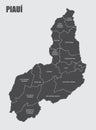 Piaui State regions map