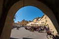 Piazza Anfiteatro in Lucca - Tuscany Italy Royalty Free Stock Photo